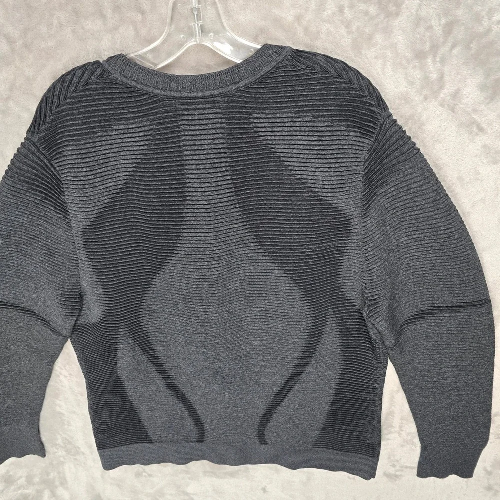 Under Armour Intelli-Knit Shirt Long Sleeve Men XXL Gray Ribbed Performance Gorp